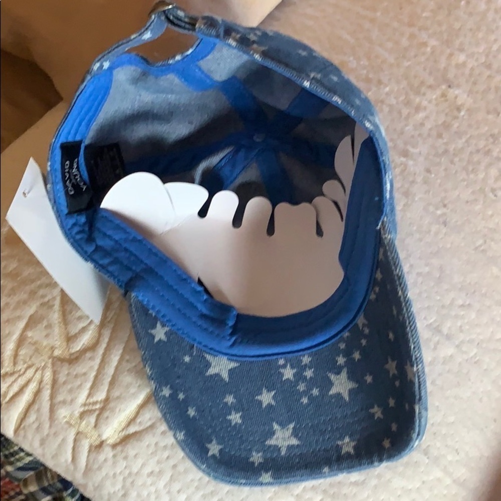 David & Young blue denim cap with stars OS / One Size New - Picture 6 of 9